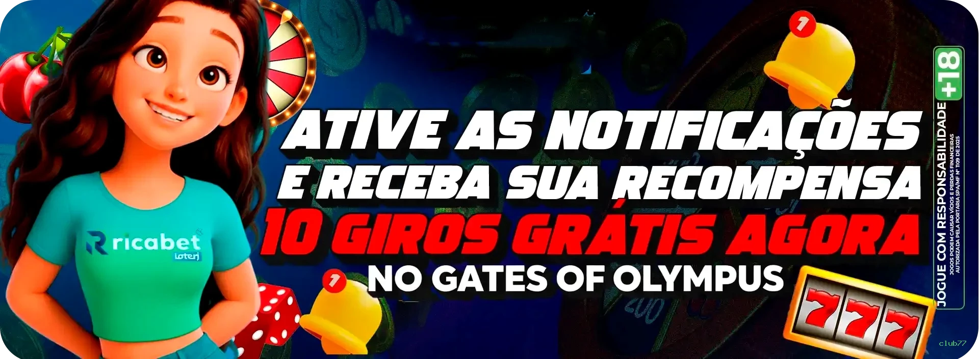 Conta club77 sincronizada site e app